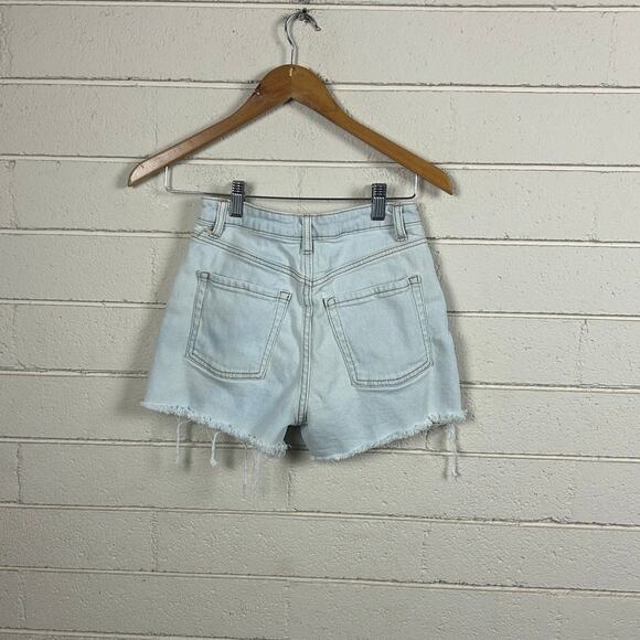 SO Denim Crochet Shorts Light Blue size 26(3) - Picture 2 of 8